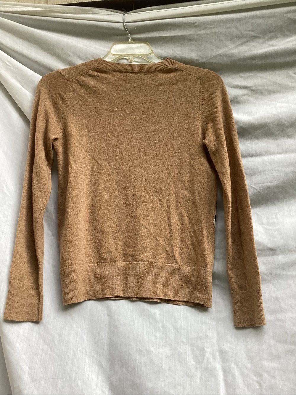 Banana Republic wool Camel Crewneck Sweater with Zebra Motif, size small - Picture 7 of 8